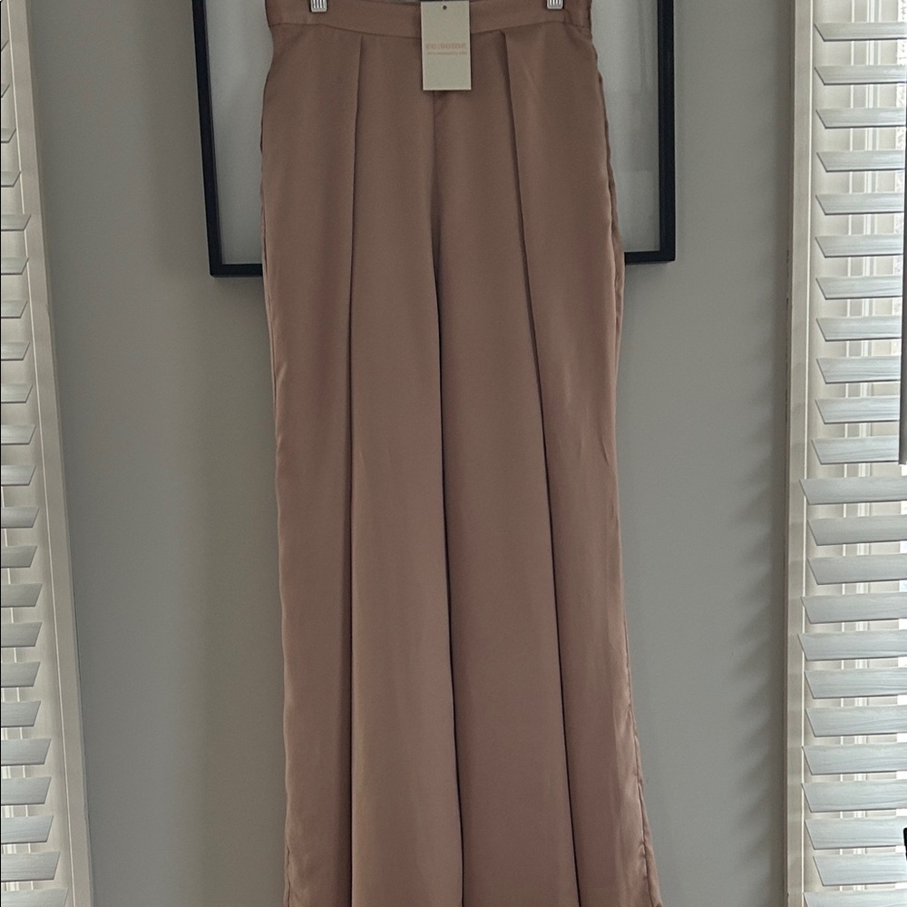 ee:some  Wide Leg Tan Pants